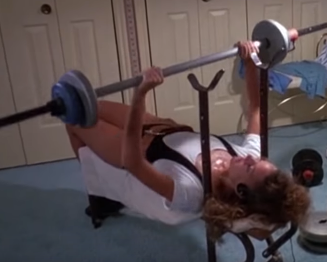 Holly pumping iron in Troll 2