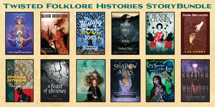 Twelve book covers in the Twisted Folklore Histories StoryBundle