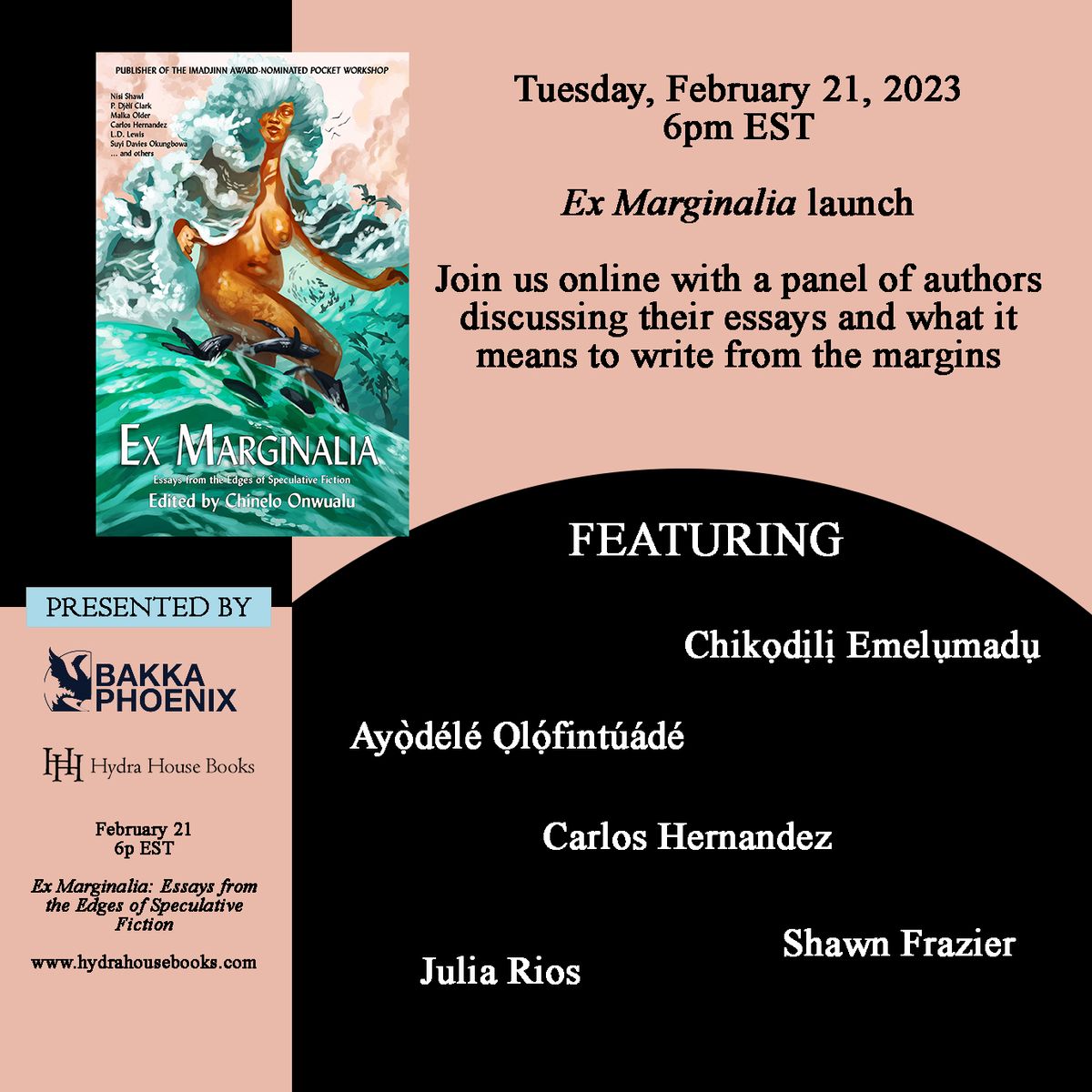 Ex Marginalia Reading on Tuesday the 21st!