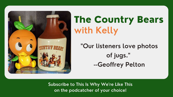 Kelly's Country Bears jug with Geoffrey's "Our listeners love photos of jugs" quote