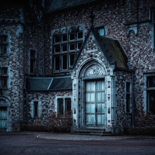 A creepy gothic mansion