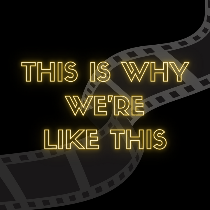 Logo for This Is Why We're Like This, featuring gold text on a black bacground.